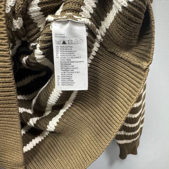 Women’s Chunky Sweater sz S Shawl Neck Oversized Cotton H&M H908 - Picture 3 of 8